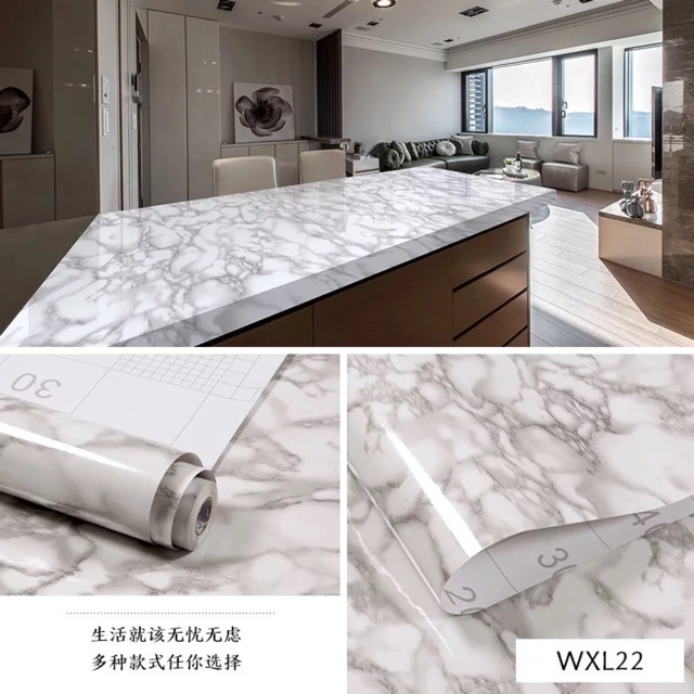 5M decal giả đá vân mây keo sẵn khổ 60 cm