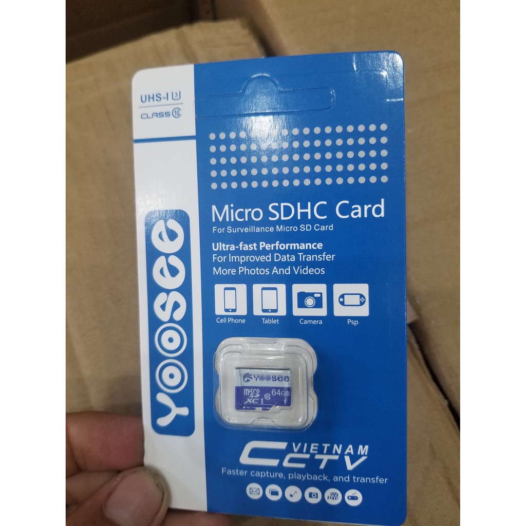 Thẻ nhớ 64GB YOOSEE tốc độ cao chuyện dụng cho Camera IP wifi, Smartphone, loa đài