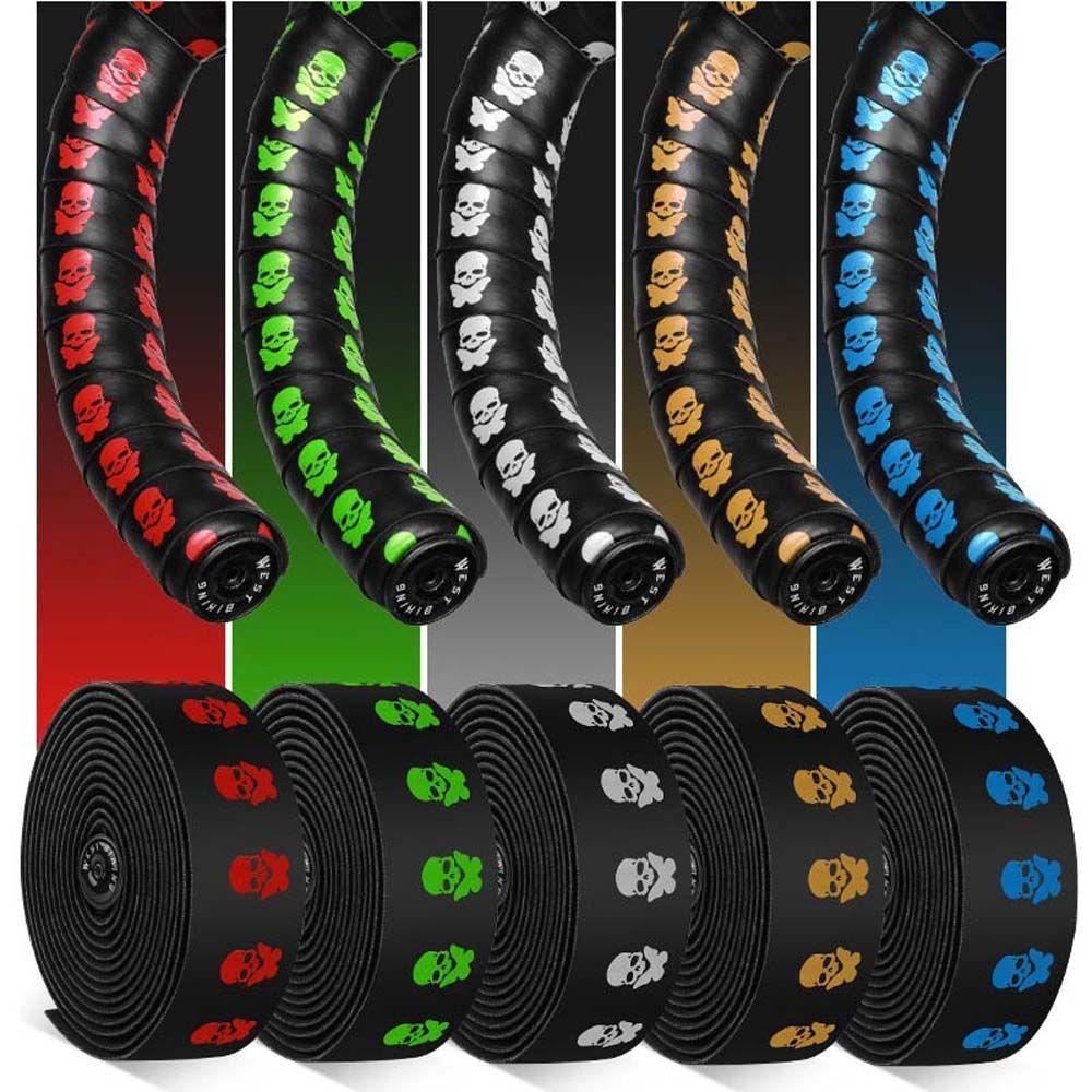 LANFY 1 Cặp Băng Quấn Tay Lái Xe Đạp Bằng EVA + PU Chống Trượt Kèm 2 Nút Chặn