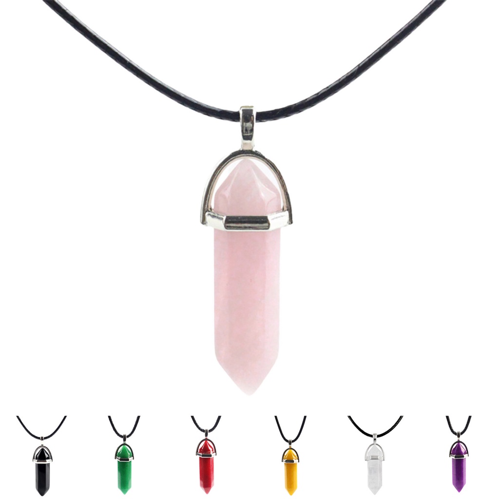 Vòng cổ Mặt Đá Lục Giác Tự Nhiên Độc Đáo Cho Nữ