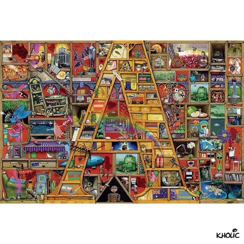 Cây, trò chơi ghép hình bằng gỗ, trò chơi ghép hình 300/520/1000 miếng, trang trí, đồ chơi