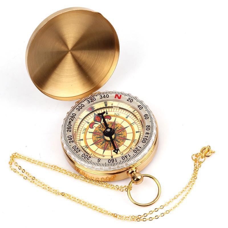 La Bàn Dã Ngoại Bỏ Túi Kim Loại Compass , La Bàn Phong Thủy Định Hướng  vỏ đồng thau | BigBuy360 - bigbuy360.vn