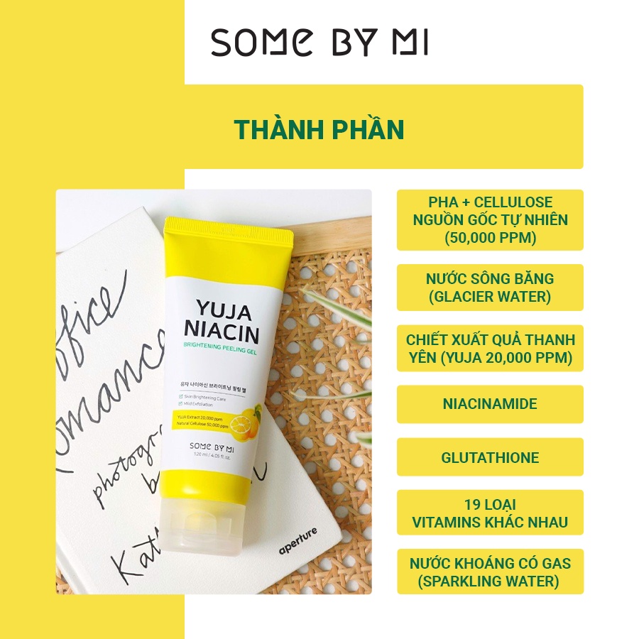 [Mã BMTTC60K giảm đến 60K đơn 50K] Gel Tẩy Da Chết, Dưỡng Trắng Da Some By Mi Yuja Niacin Brightening Peeling Gel 120ml