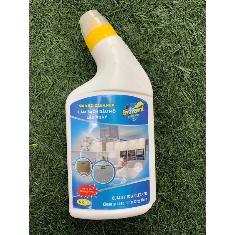 Tẩy dầu mỡ siêu sạch Smart 500ml tặng kèm 01 cọ rửa sắt, sạch chỉ trong 5 phút (ảnh thật)