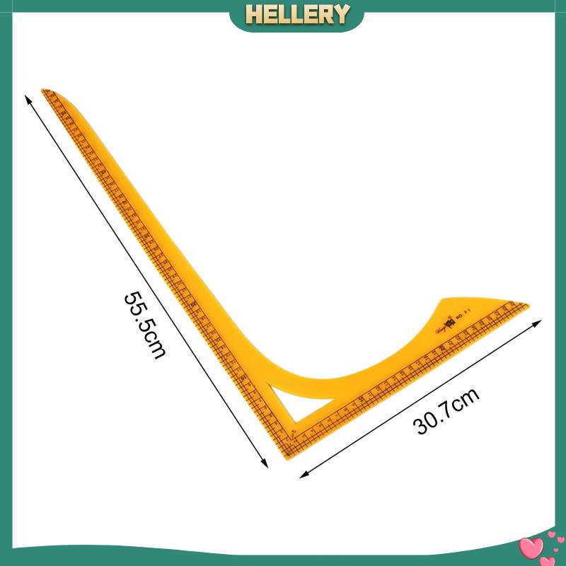 Thước Nhựa Hình Chữ L Màu Nâu Dùng Cắt May Vá Tiện Dụng