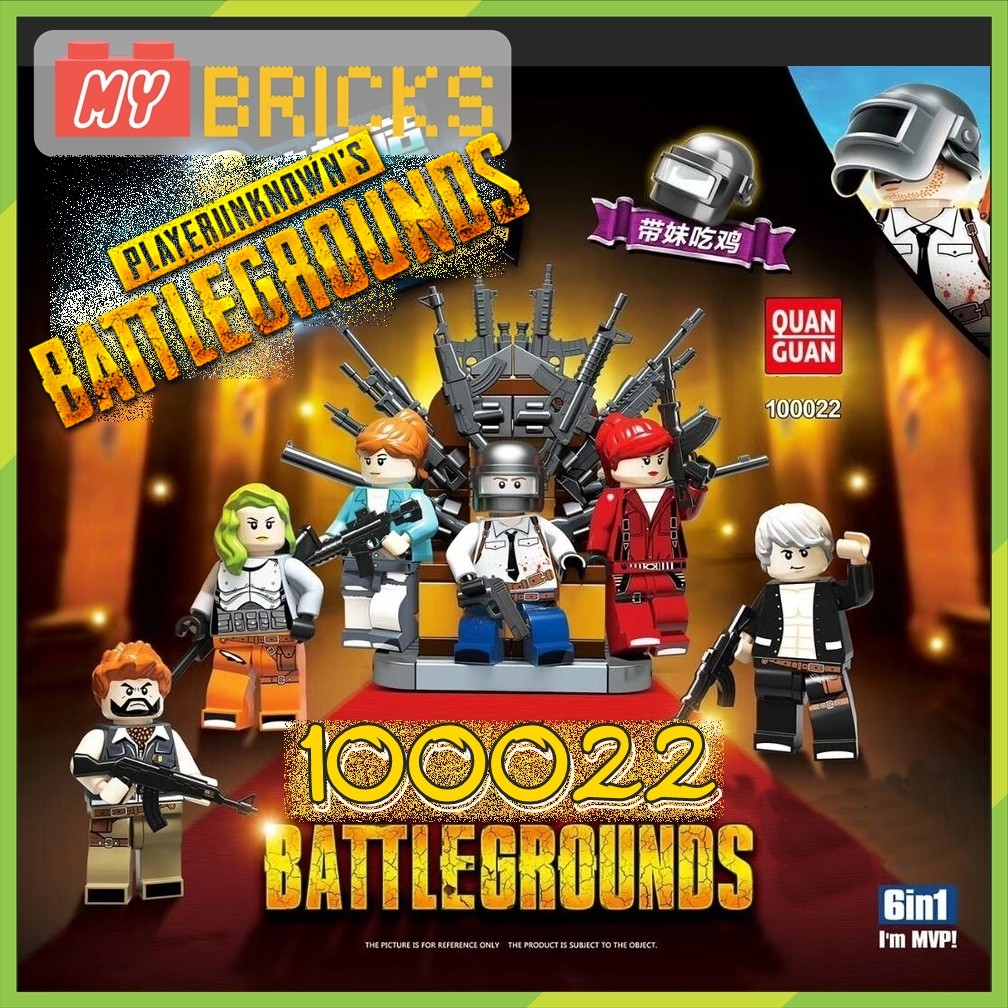 Combo 6 nhân vật PUBG Battle Grounds Ngai Vàng - Non lego - MR5022