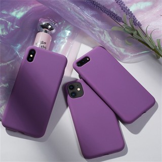 Ốp Điện Thoại Silicon Lỏng Màu Tím Cho iPhone 14 Pro Max 13 12 11 Ốp Lưng Bảo Vệ Toàn Diện Cho iPhone 11 Pro Max 8 7 6 6S Plus X XR XS 12 Matter Cover Vỏ Mềm