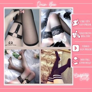 TẤT ĐÙI TRƠN, KẺ NHIỀU MẪU. TẤT COSPLAY  - QUIN BEE