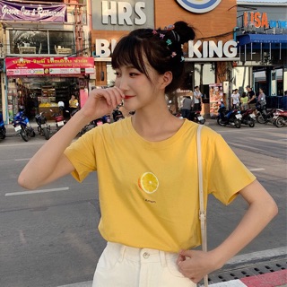 Áo thun trơn nữ hoa quả mùa hè