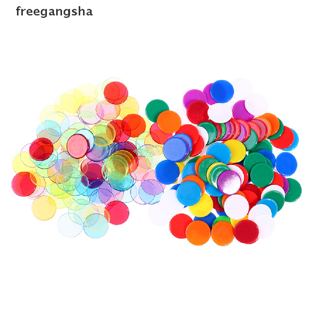 Set 100 thẻ nhựa đếm nhiều màu sắc trong suốt FDH