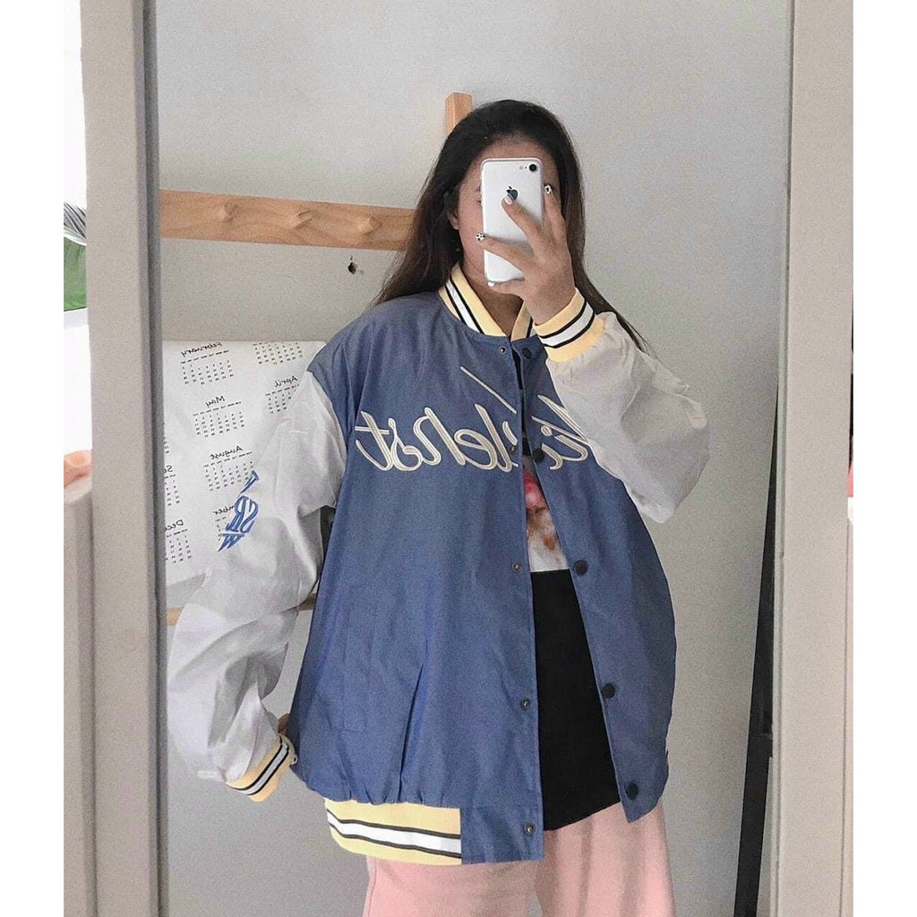 Áo khoác dù chống nắng dành cho cặp đôi nam nữ in hình Chữ Jacket form rộng 3 màu unisex ulzzang XUKA SHOP