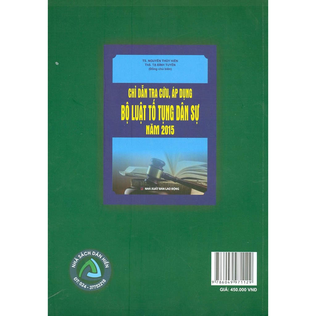 Sách - Chỉ Dẫn Tra Cứu, Áp Dụng Bộ Luật Dân Sự Năm 2015 | BigBuy360 - bigbuy360.vn