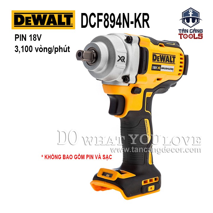 Máy Siết Bu Lông Dùng Pin DeWalt 18V DCF894N-KR 1/2 Inches ( Thân Máy )