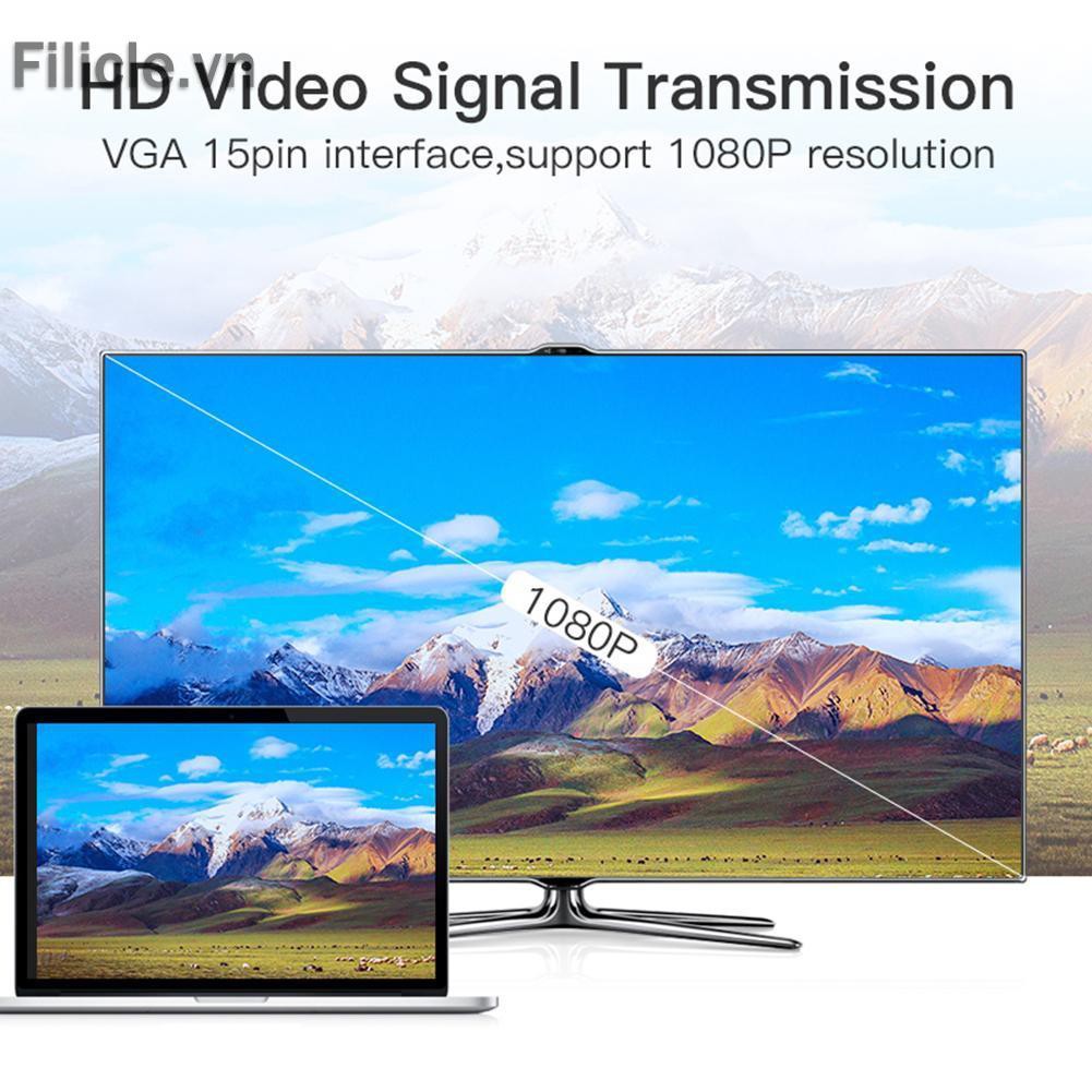 Đầu Chuyển Đổi Âm Thanh Hdmi-Compatible Sang Vga Hỗ Trợ Đầu Ra Âm Thanh 1080p