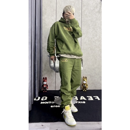 ⚡️[Hight Quality] - Áo Justin Bieber Drew House Mascot Hoodie Pullover Olive cao cấp full tag túi, áo hoodie drew