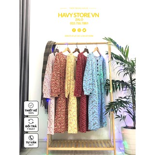 Đầm hoa nhí tay dài dễ thương