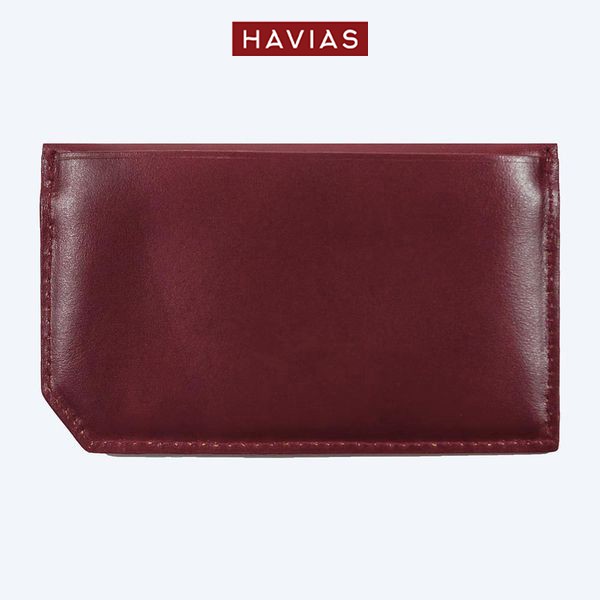 Ví Da Mini Harmony Handcrafted Wallet HAVIAS_Đỏ Rượu