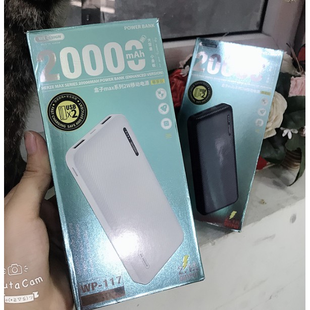 Pin sạc dự phòng 20.000 mAh WK - Hàng chính hãng - Bảo hành 06 tháng tại shop - Tặng cap sạc