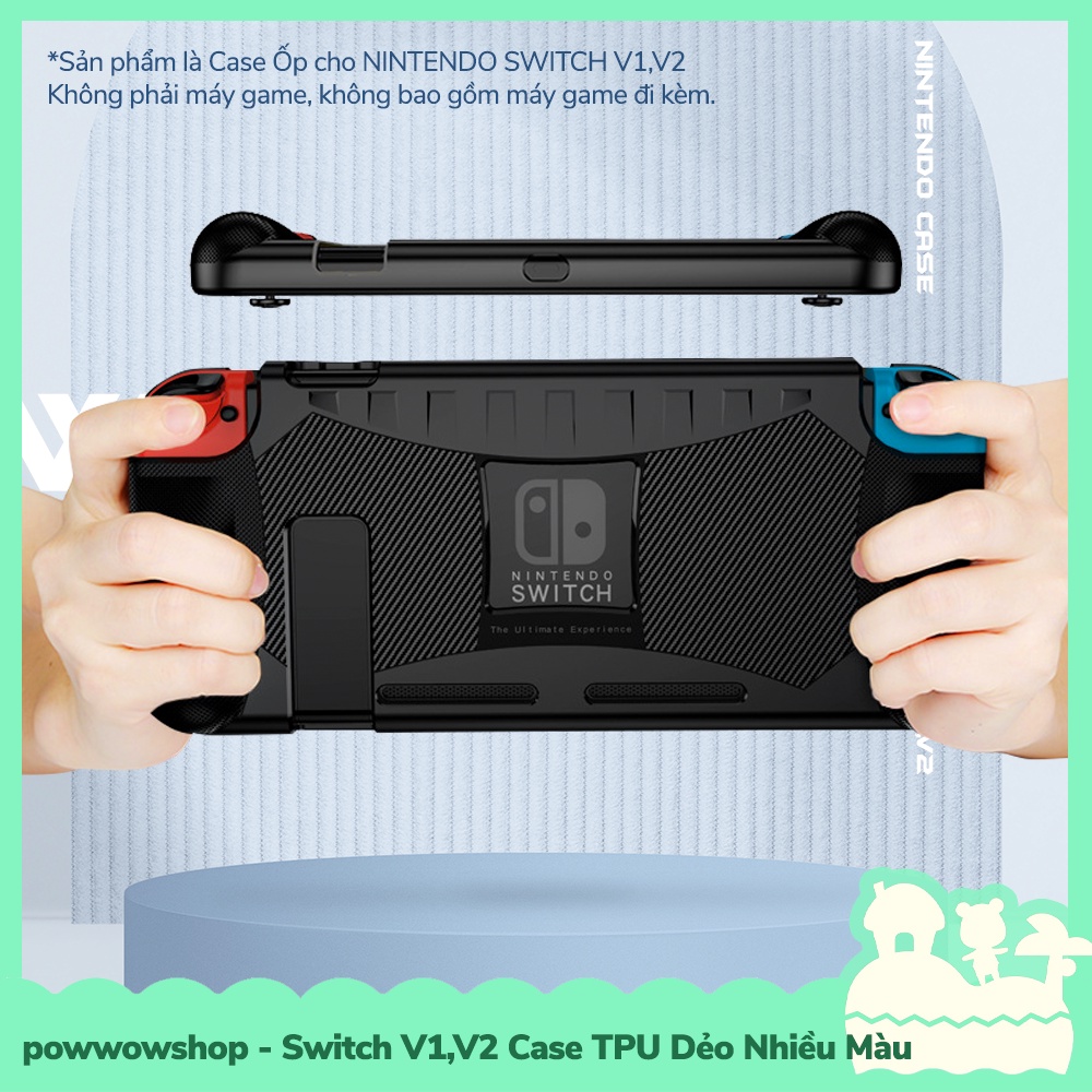 [Sẵn VN - Hỏa Tốc] Switch V1,V2 (Không Gắn Dock) Case TPU HandGrip Dẻo Cho Máy Game Cầm Tay Nintendo Switch V1,V2