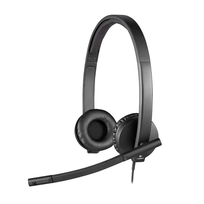 Tai nghe máy tính Cổng USB có Mic Logitech H570E (Đen)