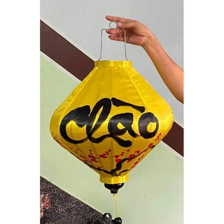 Cặp đôi đèn lồng Hội an "kính Chào" 45cm