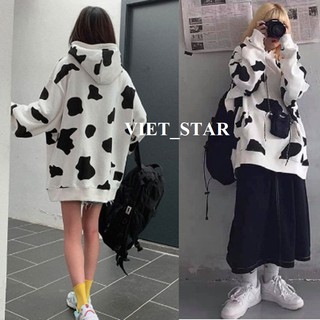 Áo Hoodie BÒ SỮA ULZZANG Form Rộng Unisex Siêu Hot - VIET_STAR