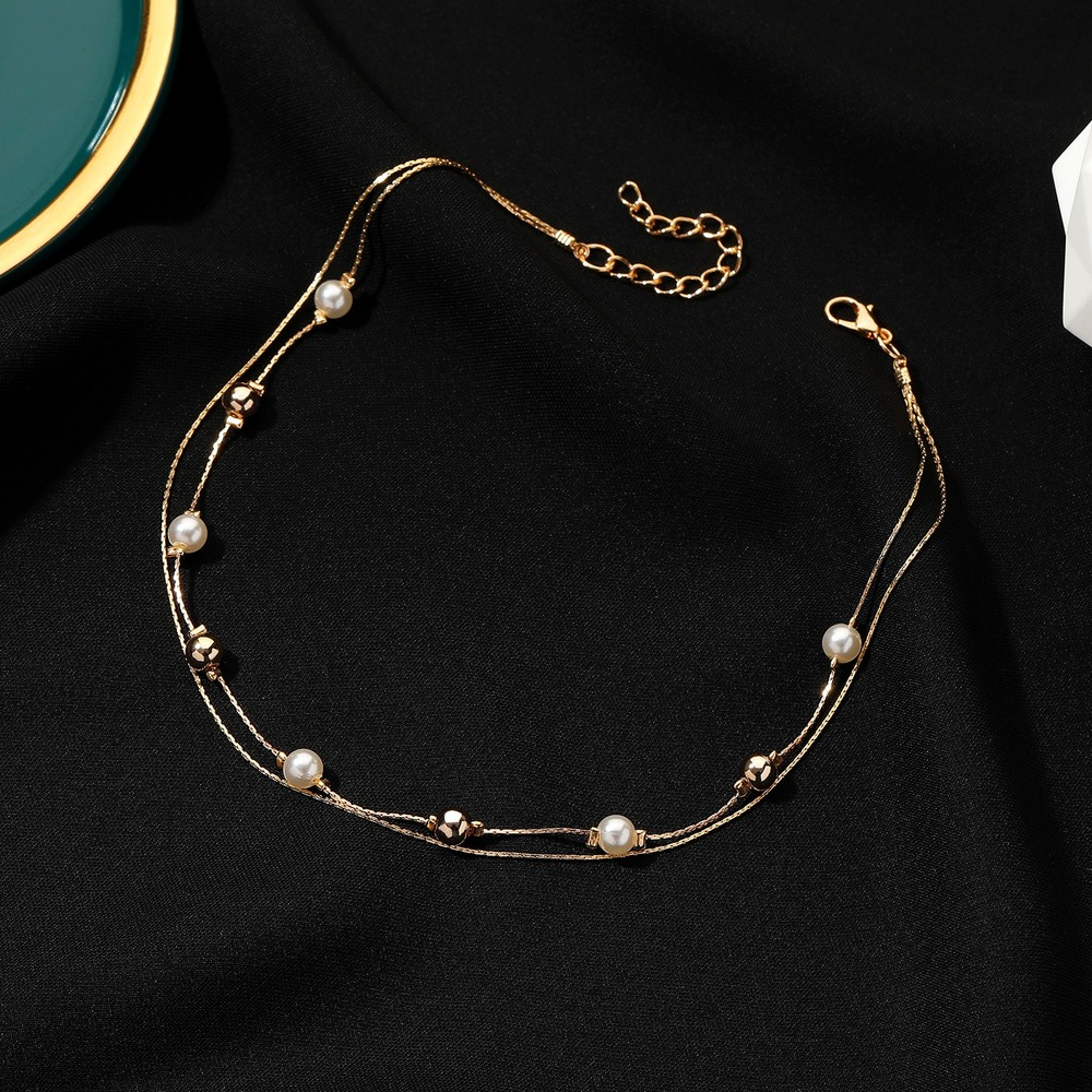 Vòng Cổ Choker Đính Hạt Đơn Giản Quyến Rũ Phong Cách Hàn Quốc