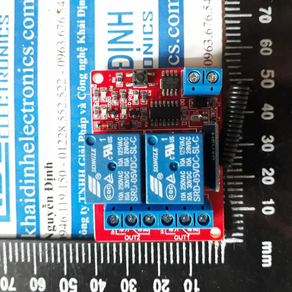 module RF 2 RELAY 5V/12V, 433mhz, học lệnh kde2112