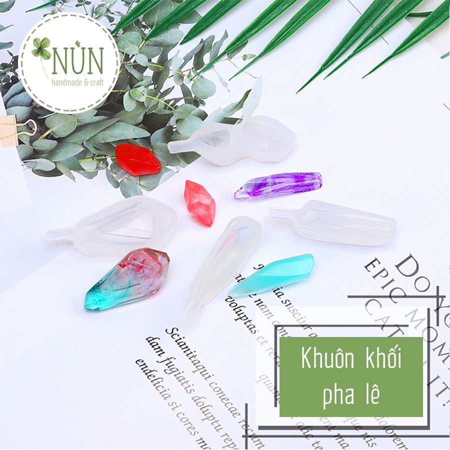 Khuôn Silicon Khối Pha Lê Để Làm Resin, Handmade