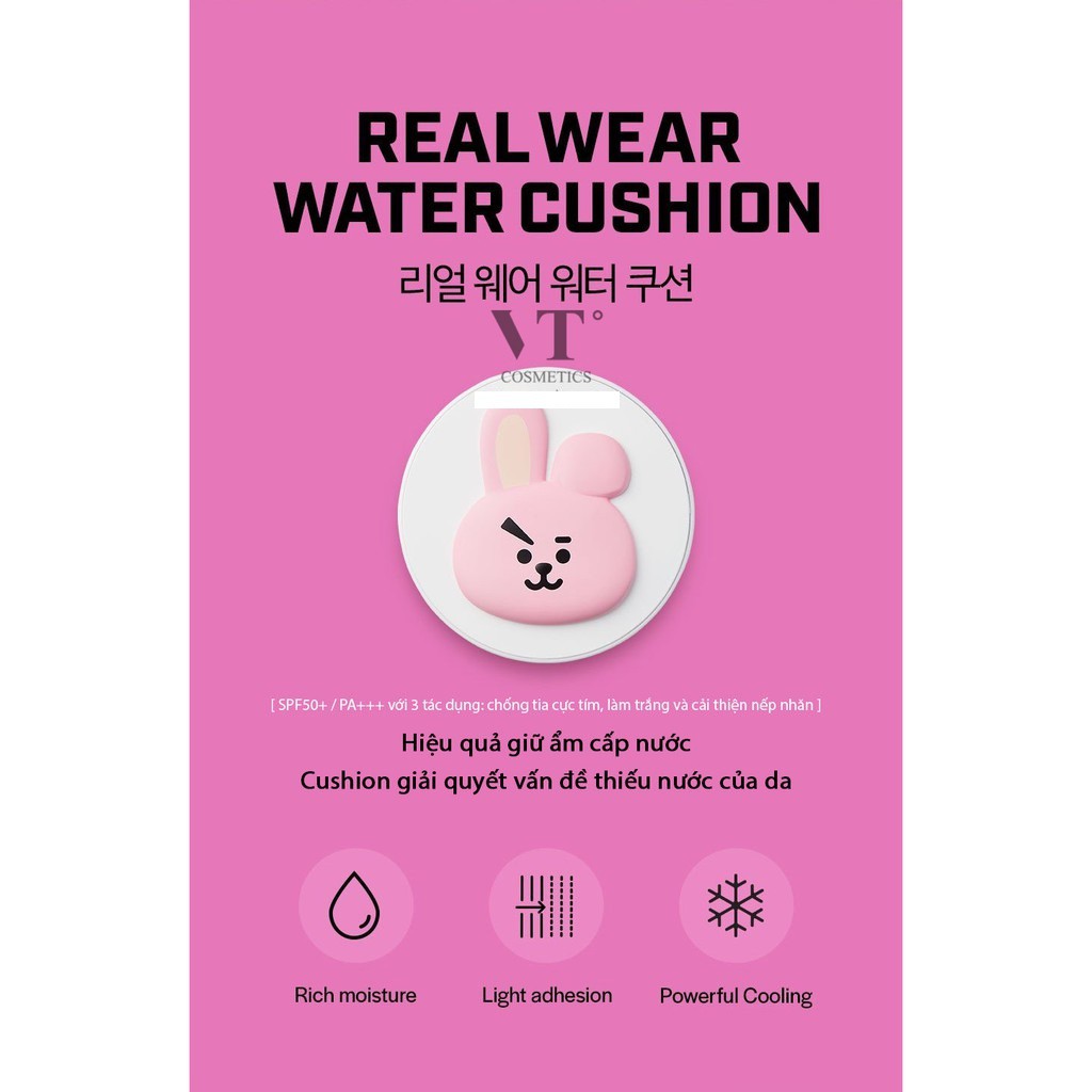 [PHẤN NỀN VT BT21] VT BT21 REAL WEAR WATER CUSHION