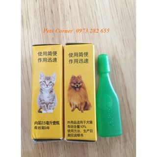 Thuốc nhỏ gáy trị ve rận 20k cho chó mèo