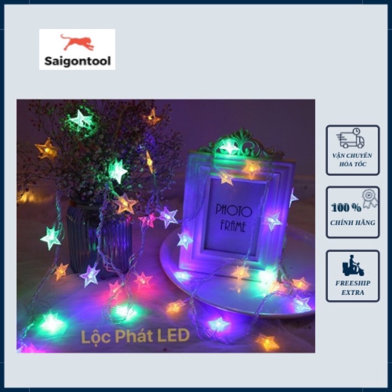 Đèn Led chớp ⭐️⭐️⭐️ 10m - 100 bóng Ngôi Sao đủ màu