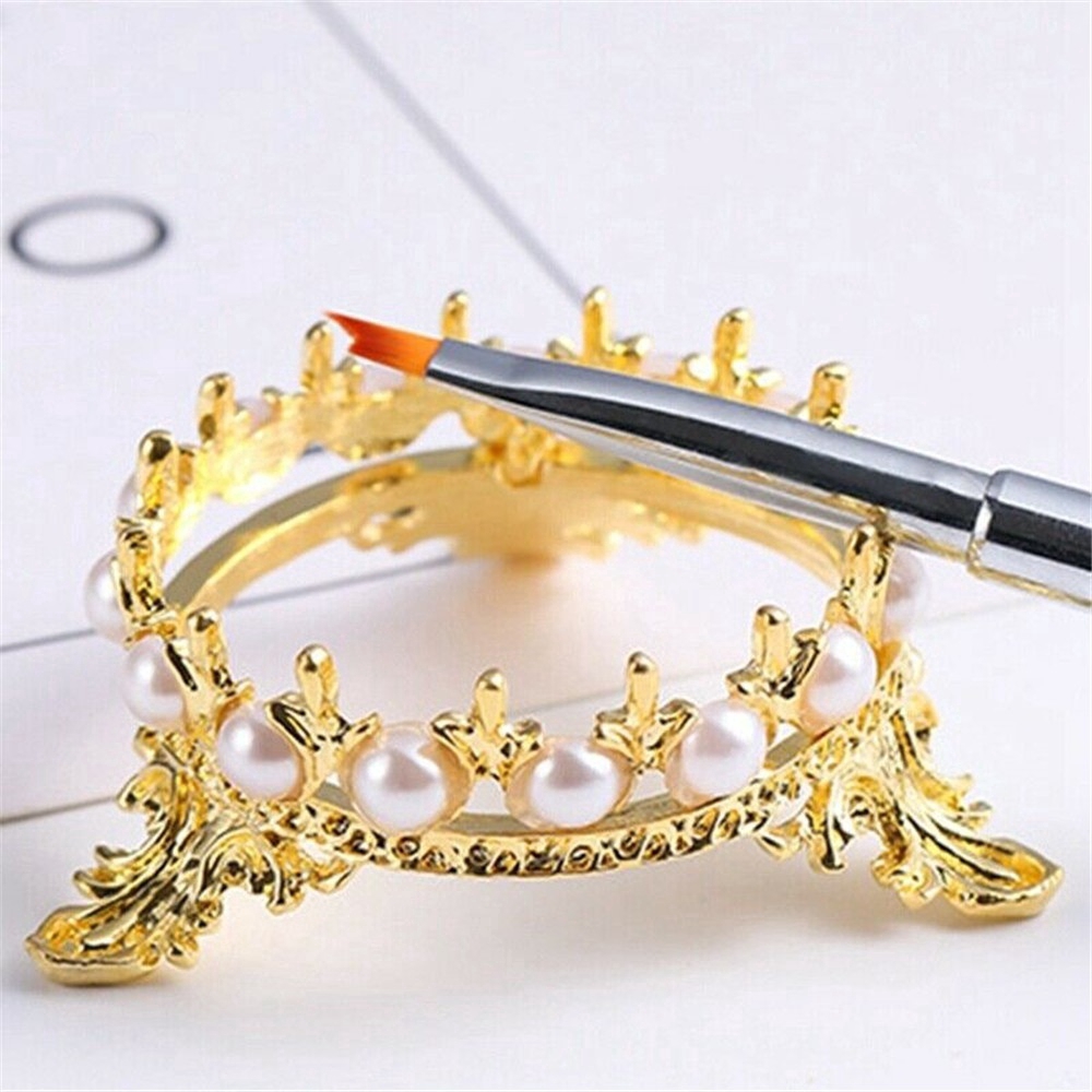 [Hàng mới về] Giá đỡ cọ vẽ móng tay hình vương miện thiết kế sáng tạo