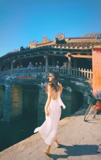 ( Ảnh thật) Đầm maxi đi biển lụa lưng trần - V0006