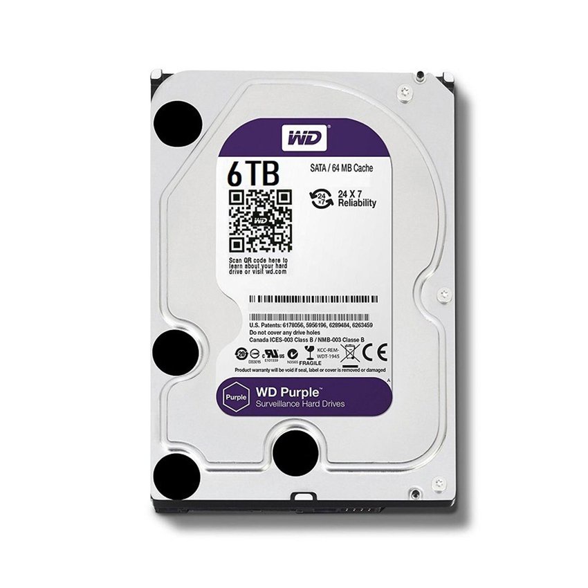 Ổ đĩa cứng HDD Western Purple 6TB 3.5 inch 500G. 1TB, 2TB , 3TB , 4TB, 6TB, 8TB hàng chính hãng SPC bảo hành 3 năm