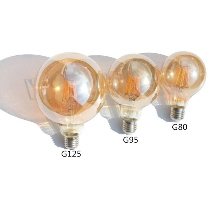 Triple Awaken Bóng đèn LED Globe Edison Tương đương G80 / G95 / G125 Bóng đèn cổ điển 2200K Màu hổ phách Màu trắng ấm E27 Đế