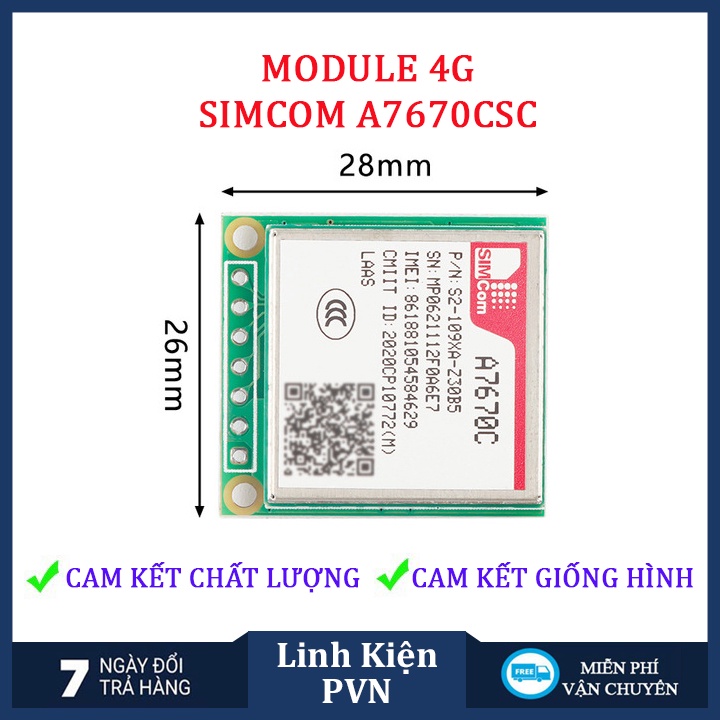 MODULE 4G SIMCOM A7670CSC ĐÃ RA CHÂN THAY THẾ MODULE SIM800L