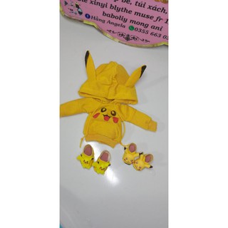 Bộ ao Pikachu cho búp bê barbie xinyi blyther muse fr 1/8 bru