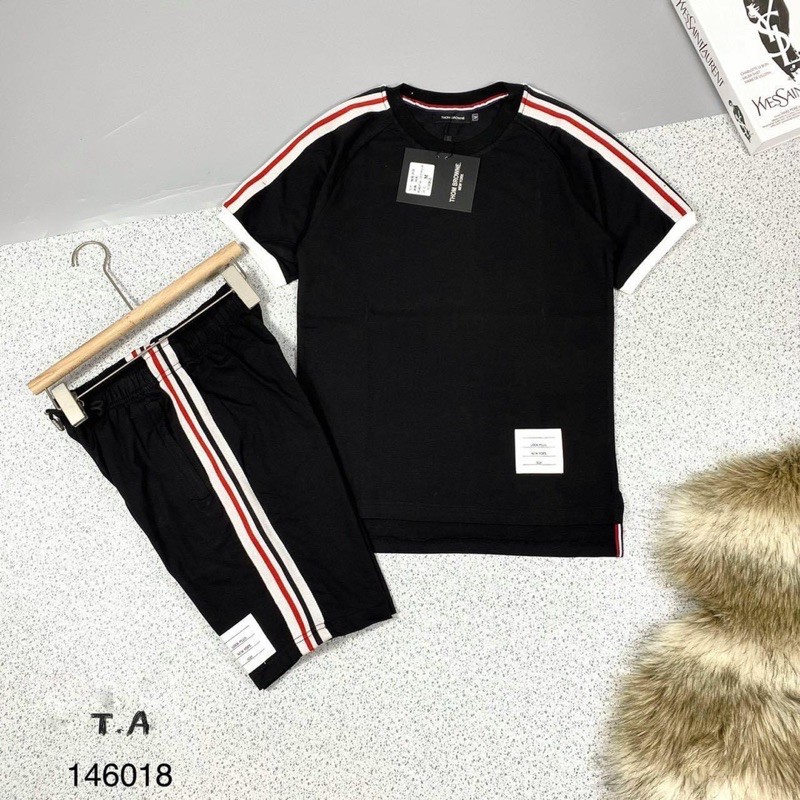 Đồ bộ nam, bộ thể thao nam TRƠN phối dây đỏ, chất thun 4c, hàng có bigsize 35-90kg | BigBuy360 - bigbuy360.vn