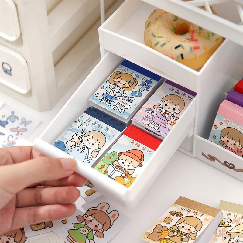 🌸Set 50 tấm dán hoạ tiết cô gái dễ thương🌸