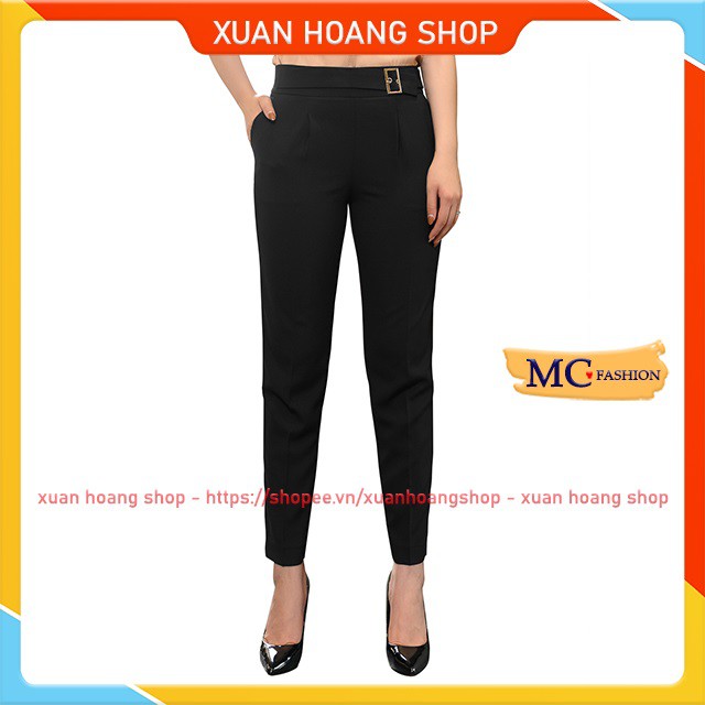 Quần Tây Nữ Công Sở Lưng Cao Baggy Kiểu Dáng Âu Mc Fashion, Đẹp, Đen, Xanh Xám Ghi, Size Đủ, Chất Vải Co Giãn Nhẹ Q0349