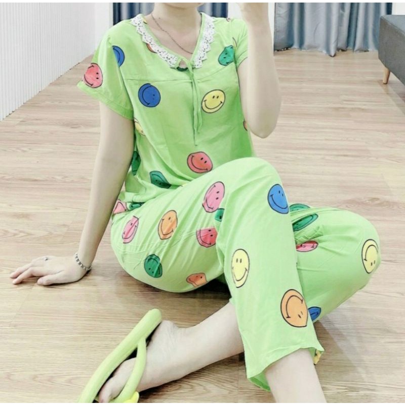 Bộ Tole Lanh Cổ Ren Cột Nơ size từ (40-75kg)
