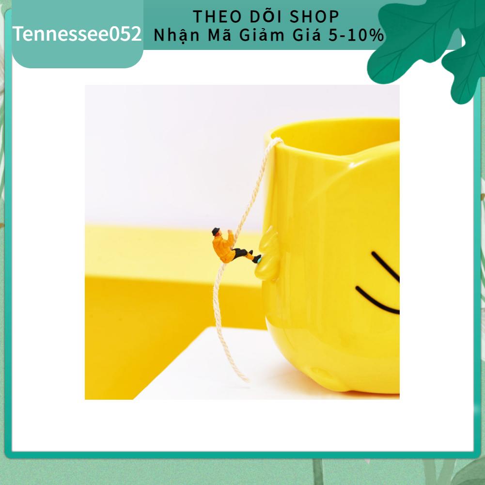 Tennessee052 Cốc bàn chải đánh răng PP Dễ thương Hình con vịt Hoạt hình cho phòng tắm