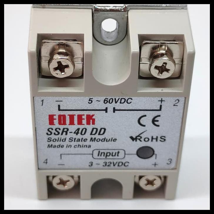 Rơ Le Thể Rắn Ssr Dc 40a Dc-Dc Fotek Ssr-40D Mosfet 5~60v Dc 40a Poi173