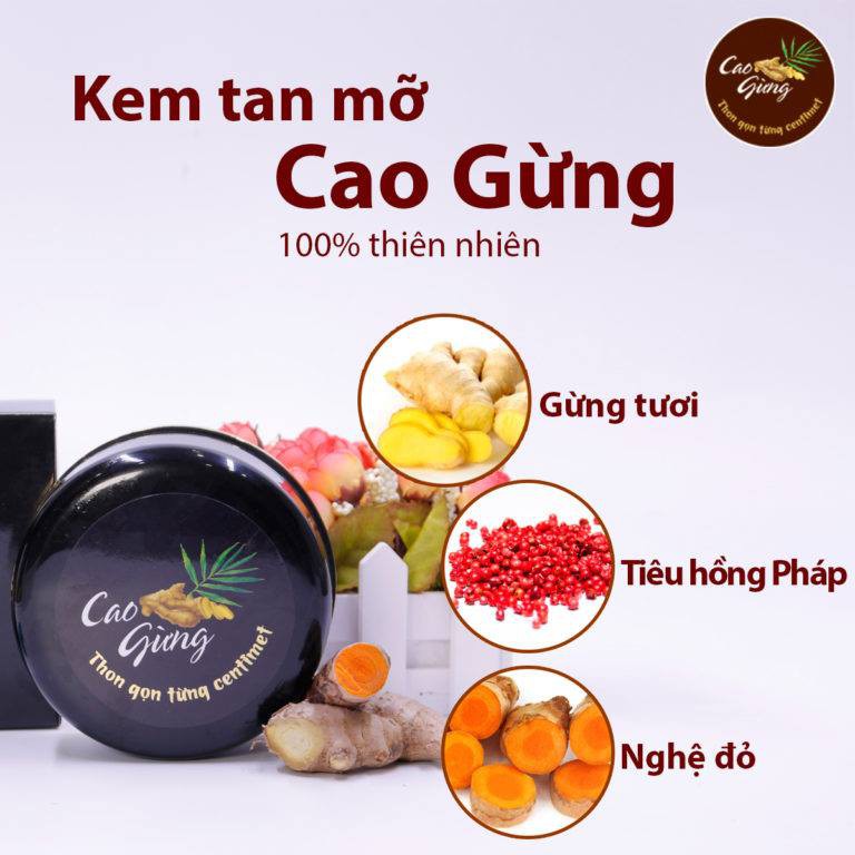 [100% CHÍNH HÃNG] Cao Gừng Tan Mỡ Bụng Thiên Nhiên Việt 250g