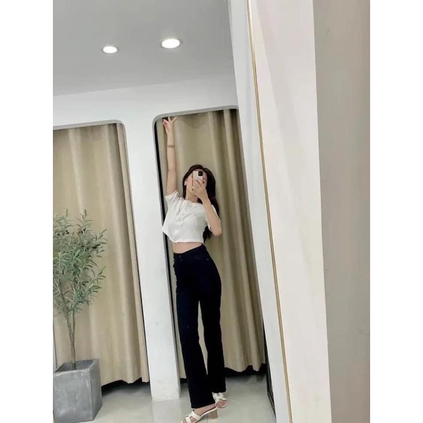 Quần jean cạp cao co dãn siêu hack dáng😘😘