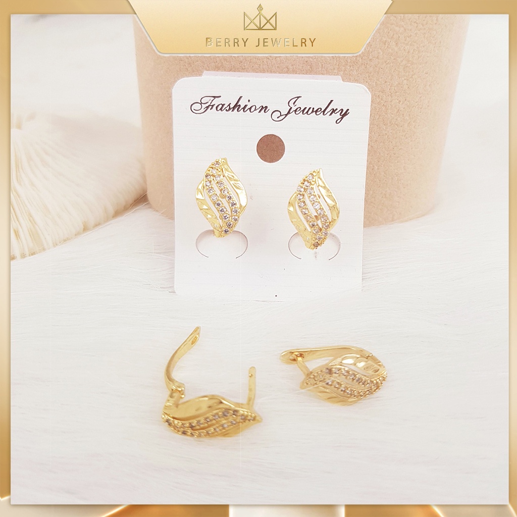 Bông Tai Nữ Dạng Bấm Bật Mạ Vàng Cao Cấp Mẫu Mới Lạ Bền Đẹp Sang B30VHT4