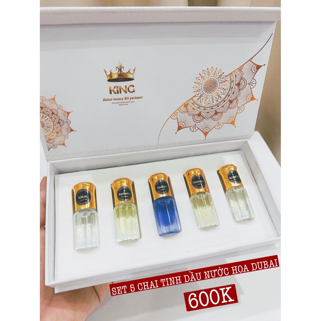 SET 5 CHAI TINH DẦU NƯỚC HOA DUBAI | Thế Giới Skin Care