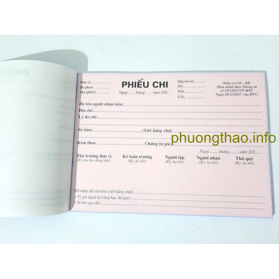 [Mã LIFEXANH03 giảm 10% đơn 500K] Phiếu thu, Phiếu chi - Giấy carbon đẹp ( 2 liên, 3 liên - A5 )