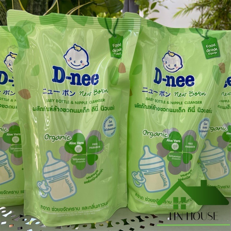 Rửa bình sữa Dnee dạng túi 600ml hàng Thái